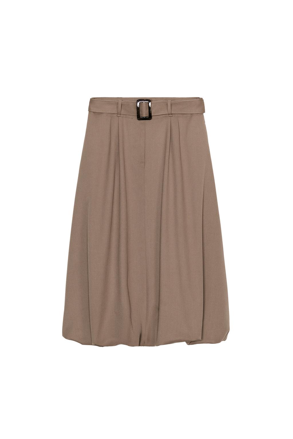 BELTED BALLOON MIDI SKIRT - image 3