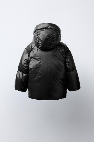 50% FEATHER AND 50% DOWN WATER-REPELLENT WIND-RESISTANT THERMAL INSULATION DOWN JACKET - Black de Zara