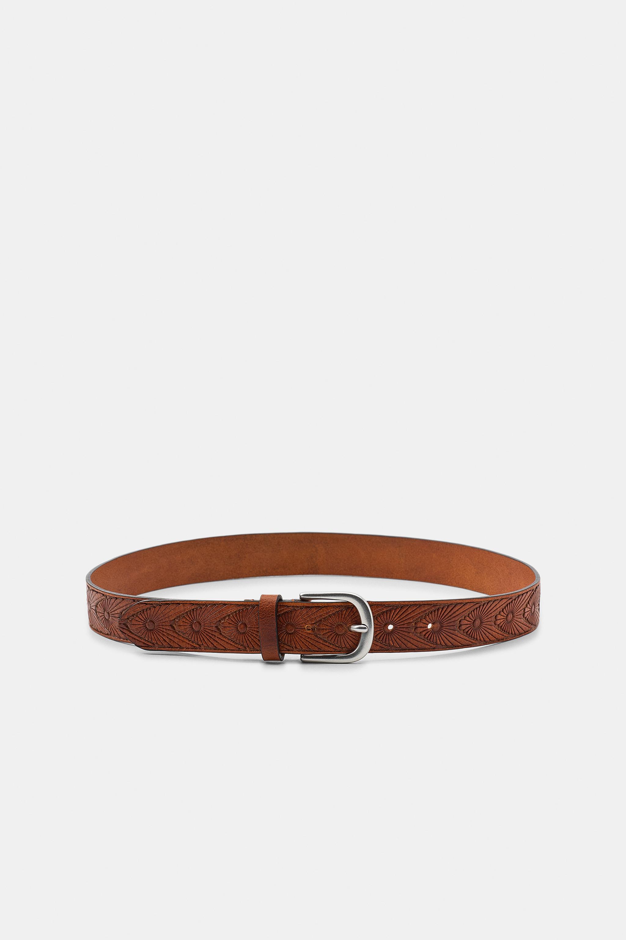 CEINTURE EN CUIR TRAVAILLÉ 100%