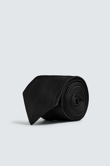 CORBATA SLIM 100% SEDA - Negro de Zara - Imagen 0