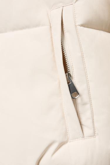 ANORAK À CAPUCHE EN BORG DÉPERLANT COUPE-VENT - Écru de Zara - Image 10