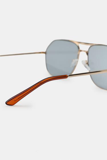 LUNETTES DE SOLEIL MÉTALLIQUES AVIATEUR - Doré de Zara - Image 3
