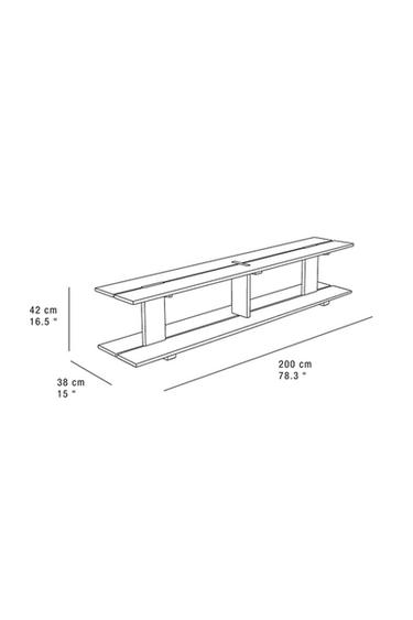 ÉTAGÈRE EN BOIS D'ORME DEUX NIVEAUX - Marron foncé de Zara - Image 7