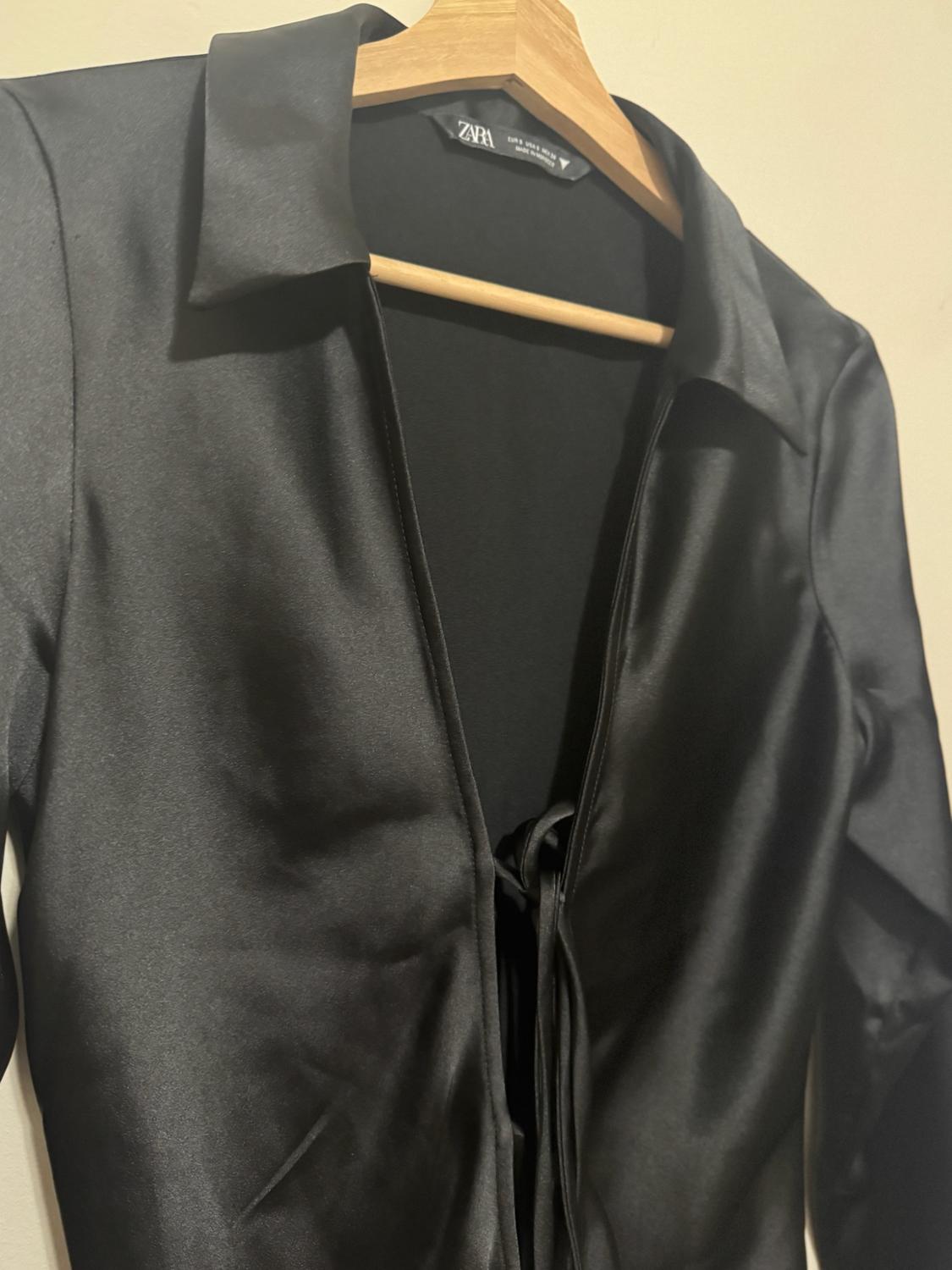 SATIN EFFECT SHIRT WITH TIES - Image 2
