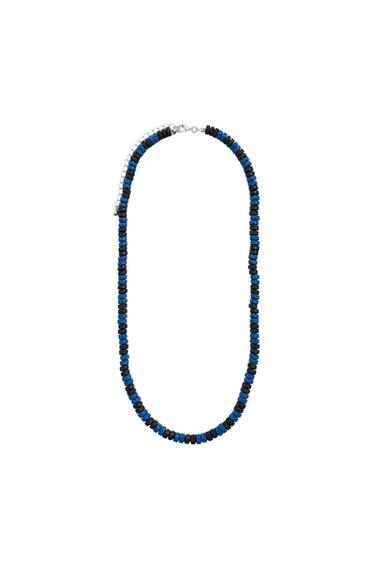 Zara STONE BEAD NECKLACE - Blue / Black