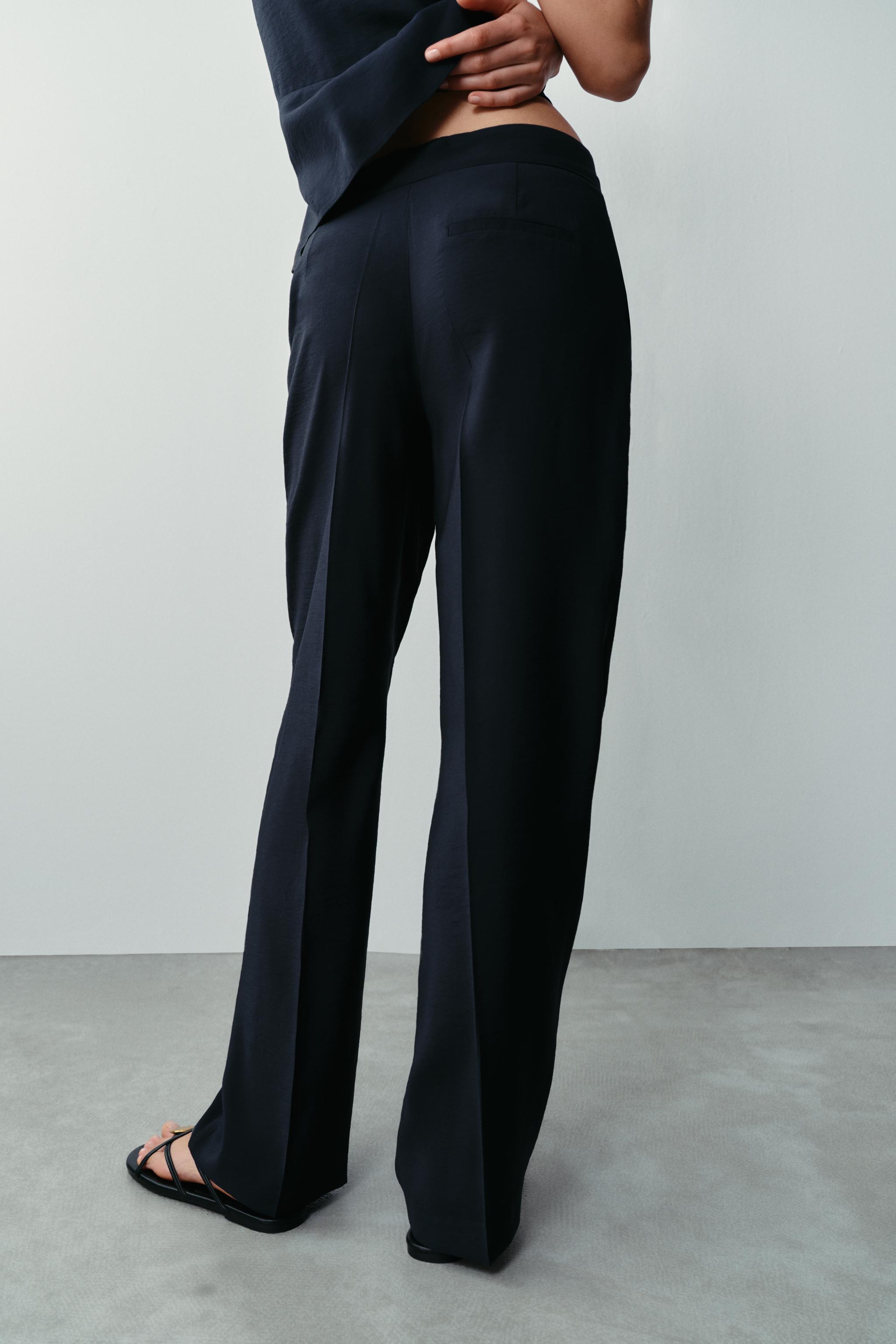 HIGH-RISE STRAIGHT-LEG TROUSERS