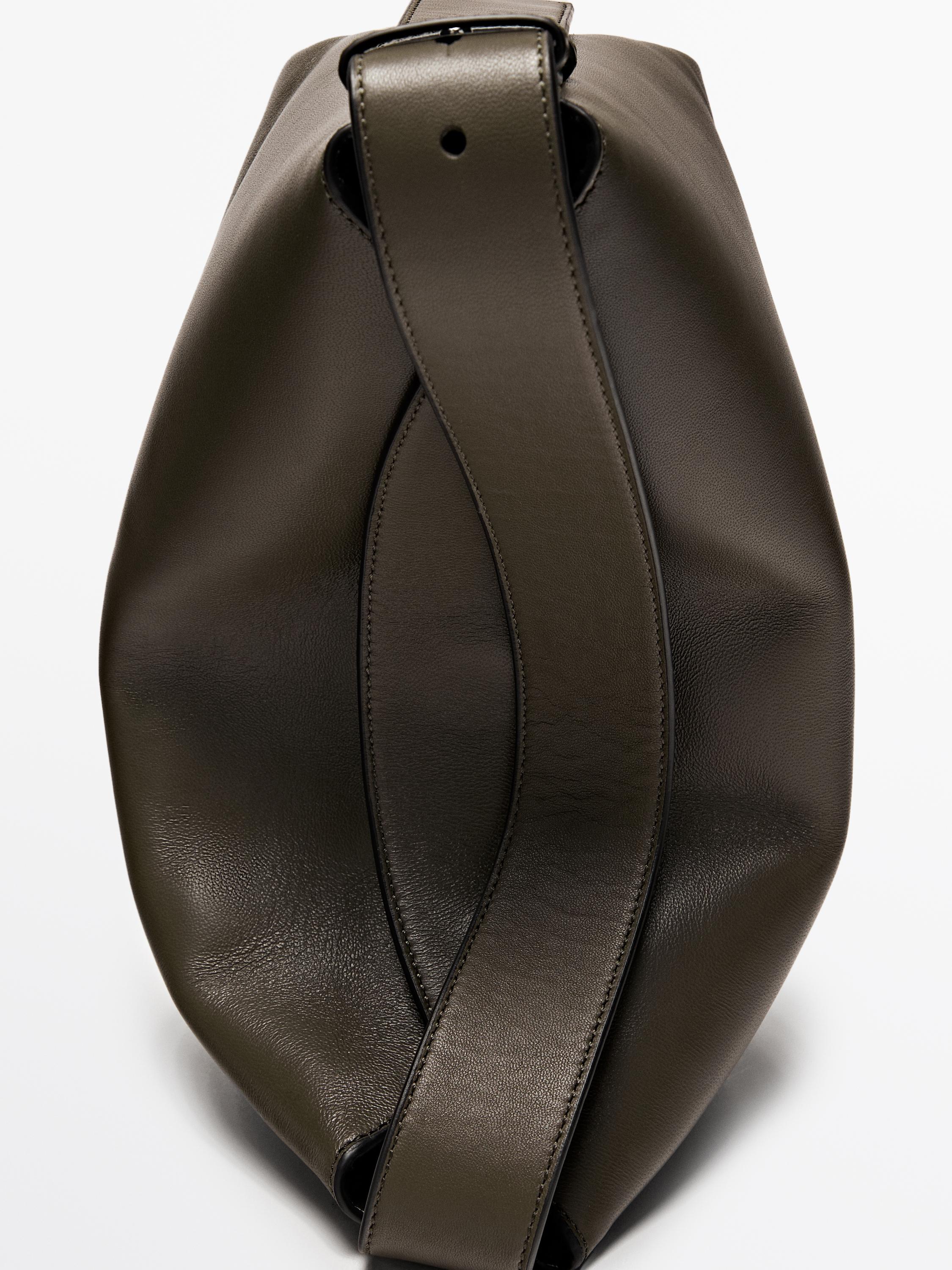 Petit sac porté épaule en cuir nappa