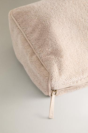 LARGE TERRY TOILETRY BAG - Ecru White by Zara - Image 4