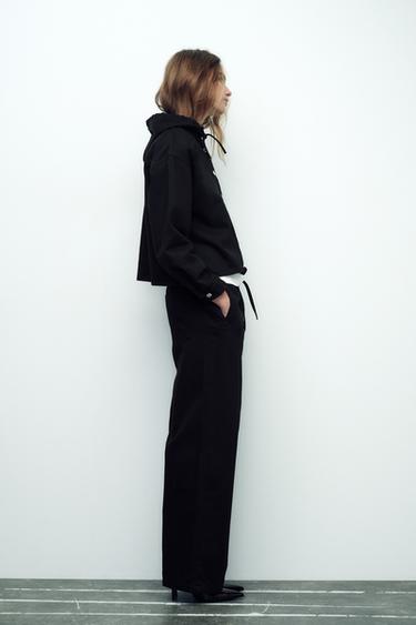 Z1975 ДЪНКИ ДЖОГЪР WIDE-LEG С ВИСОКА ТАЛИЯ - Черен от Zara