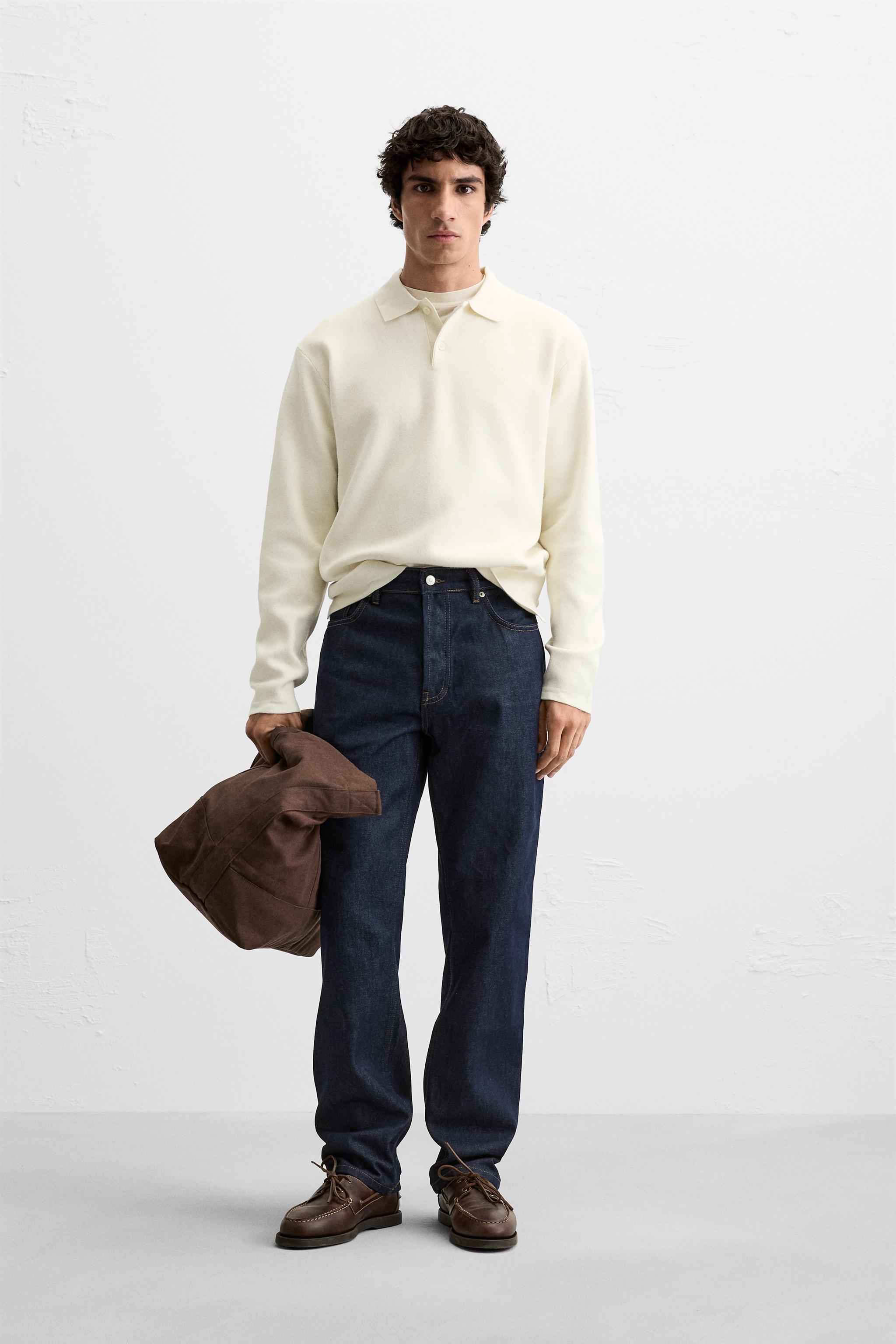 STRICK-POLOSHIRT AUS VISKOSEMISCHGEWEBE - Cremefarben | ZARA 