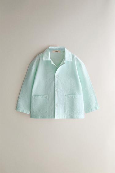 CHILDREN'S STRIPED PYJAMAS - Ecru / Green by Zara - Image 1