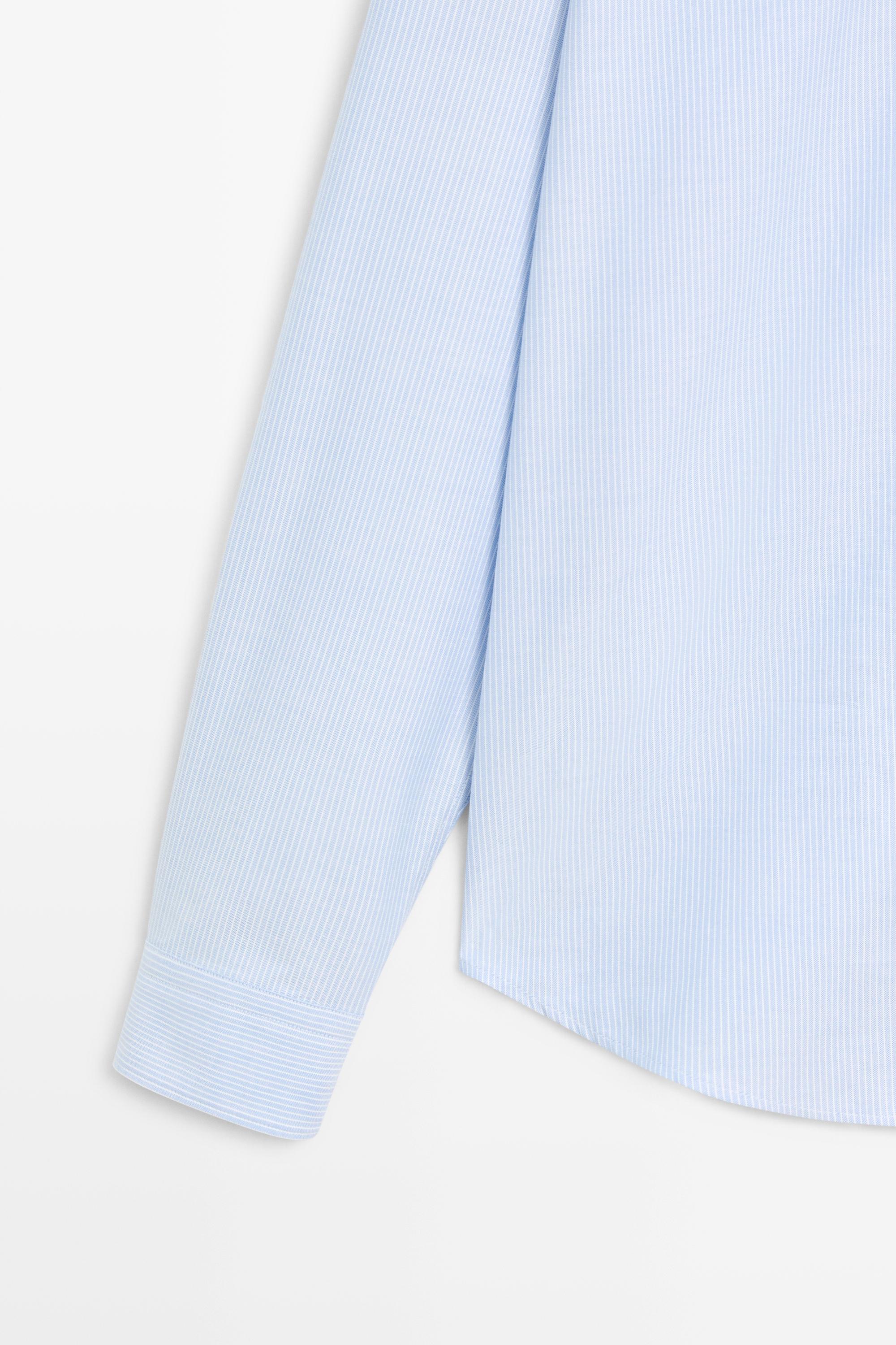 100% cotton regular fit striped shirt