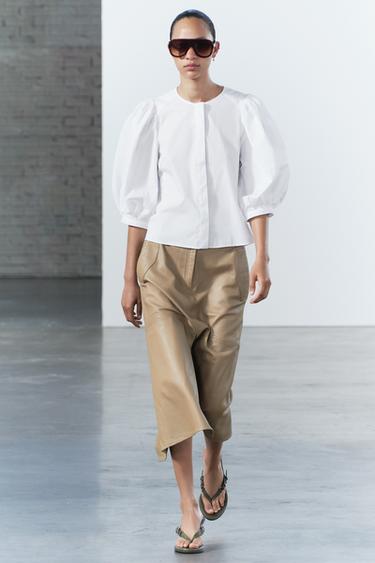 ZW COLLECTION PUFF SLEEVE BLOUSE - White by Zara - Image 0