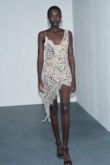 TOP LENCERO LUNARES ZW COLLECTION - Negro / Blanco de Zara