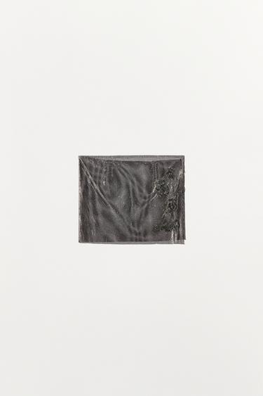 MINI JUPE EN MAILLE À FLEURS ET FANTAISIE - Argent de Zara - Image 4