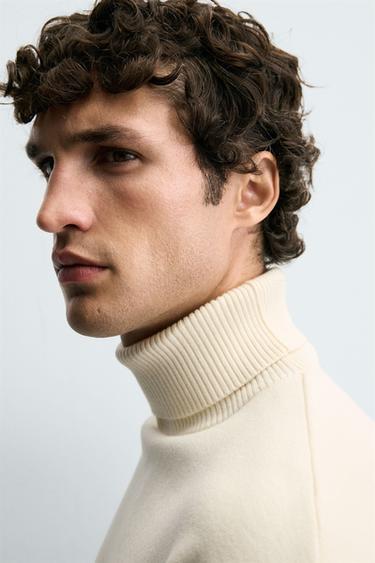 SOFT HIGH NECK SWEATER - Oyster-white by Zara - Image 5