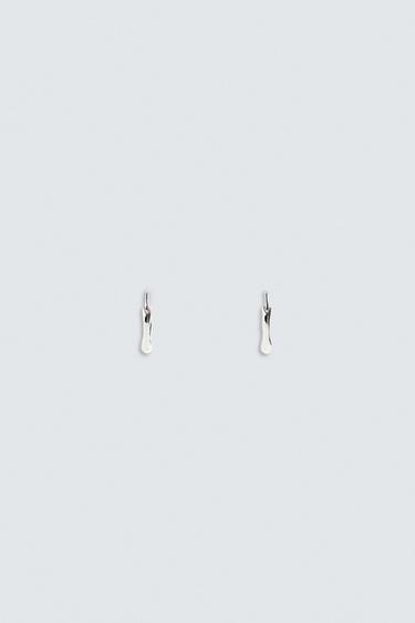 IRREGULAR HOOP EARRINGS - Silver by Zara - Image 0