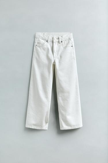 WIDE-LEG JEANS - White by Zara