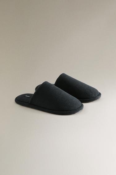 CHAUSSONS TISSU ÉPONGE SALLE DE BAINS - Noir de Zara - Image 1