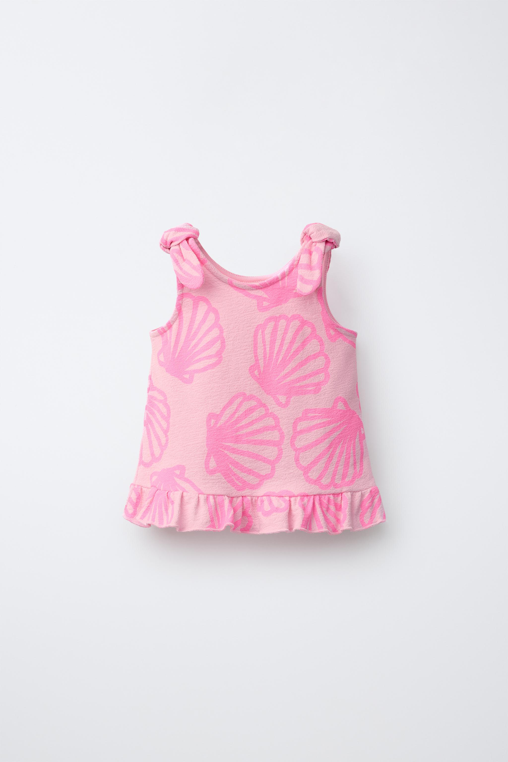 NEON SHELL KNOT T-SHIRT — Neon pink