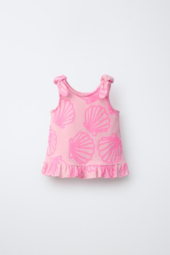 NEON SHELL KNOT T-SHIRT - Neon pink by Zara - Image 0