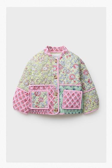 CHAQUETA ACOLCHADA FLORES - Rosa de Zara