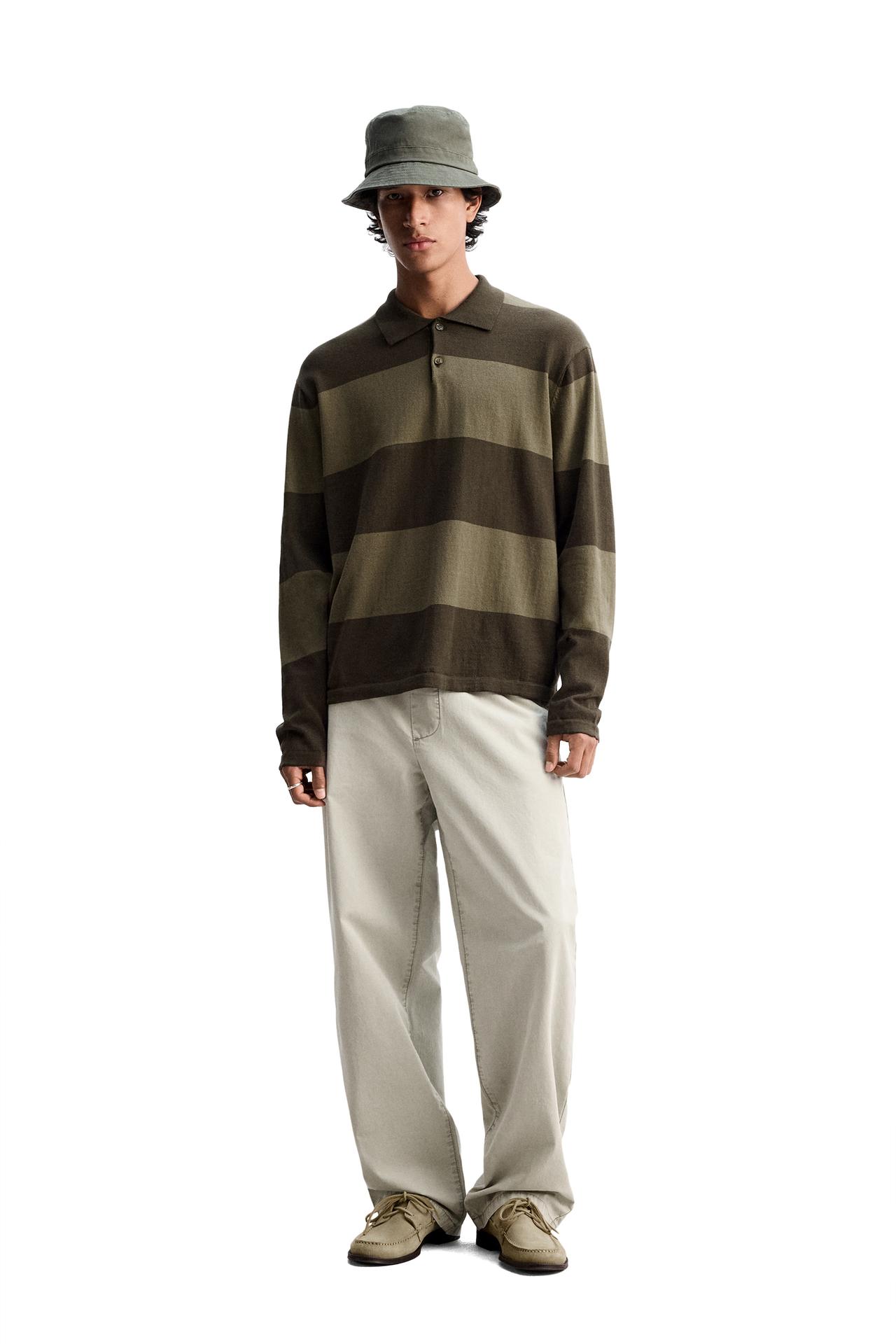 WIDE-LEG COTTON TROUSERS - Light beige by Zara