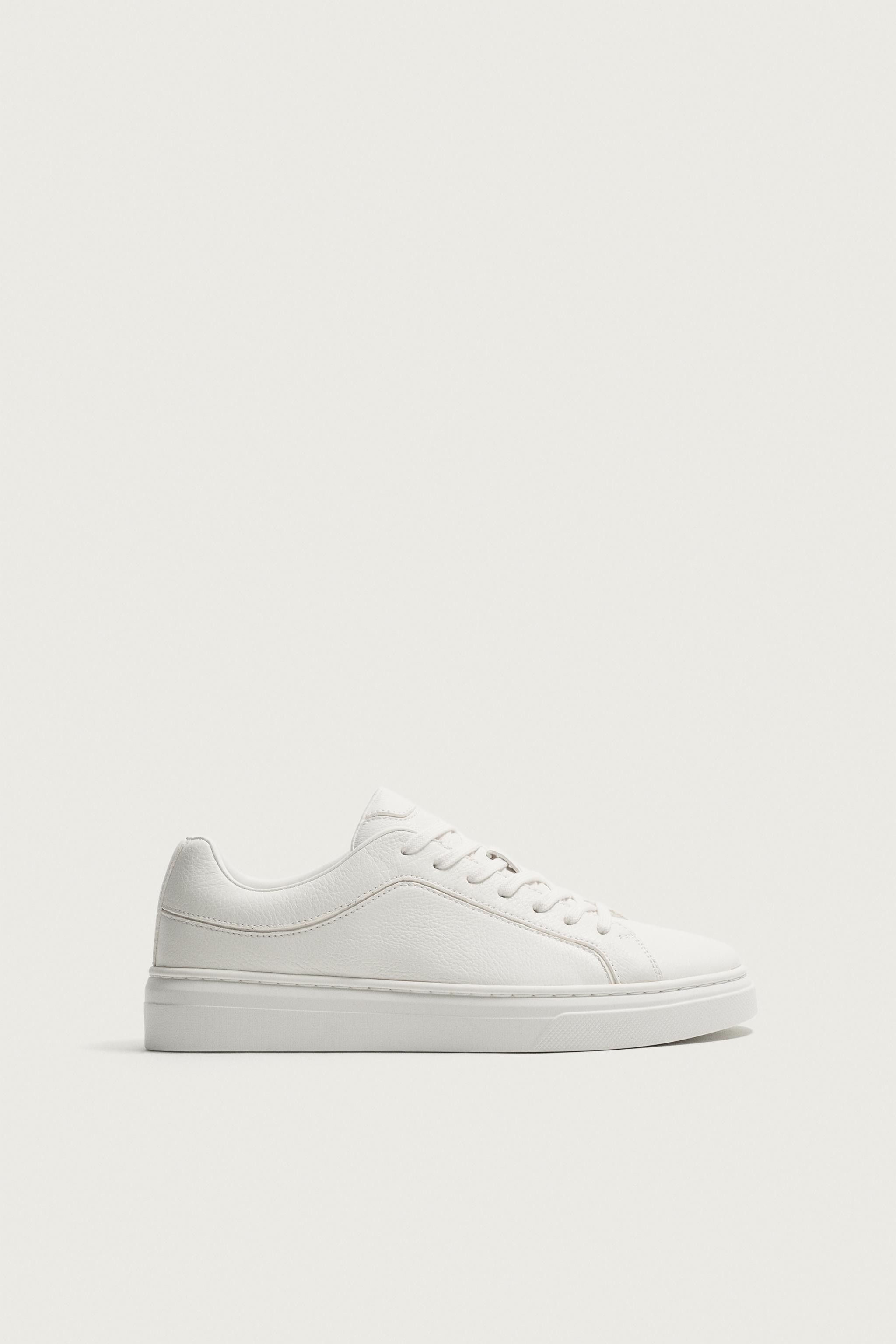 LEATHER SNEAKERS — White
