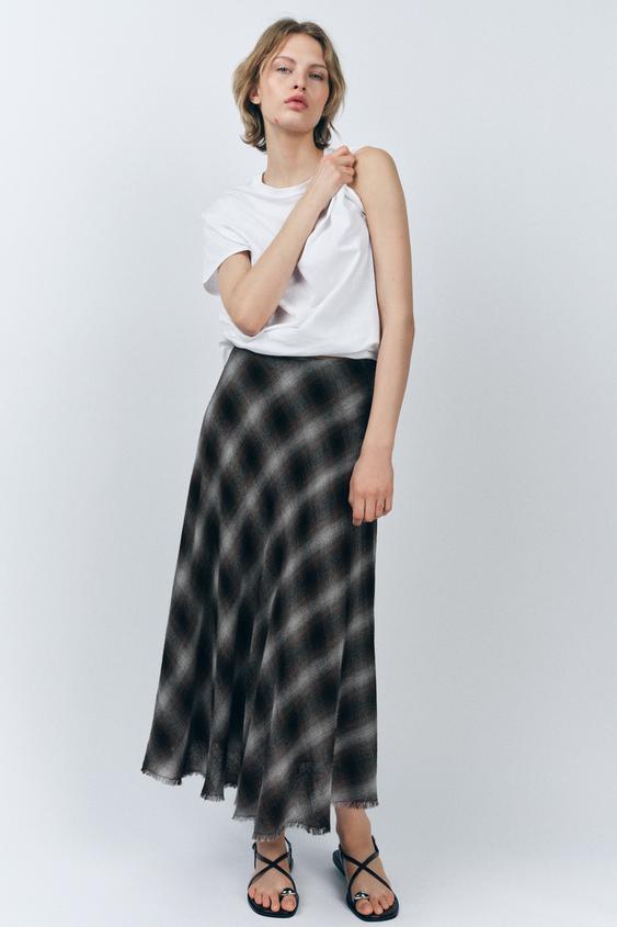 Falda Midi Falda Larga Crochet Zara Falda Blanca Falda Midi Flores