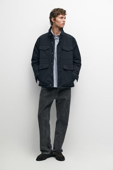 Doudoune avec détails de poches - Bleu marine foncé de Zara - Image 0