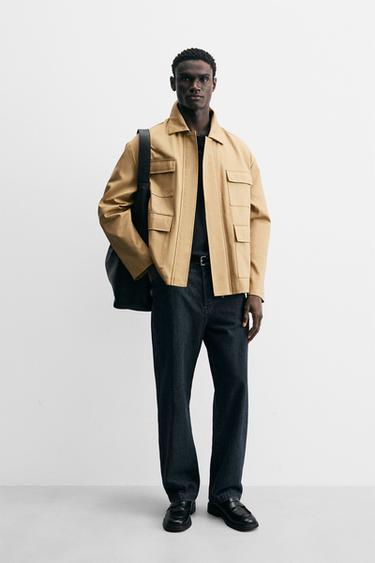 CAZADORA ALGODÓN BOLSILLOS - Beige de Zara - Imagen 0