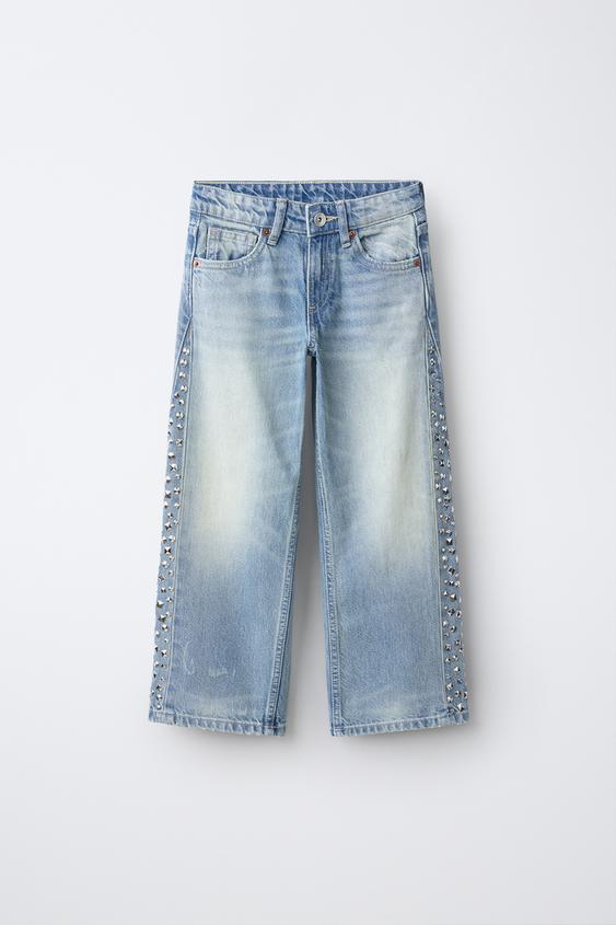 Zara FLARE TRAPERICE S TACHAMA I RUPAMA – Plava – Slika 0