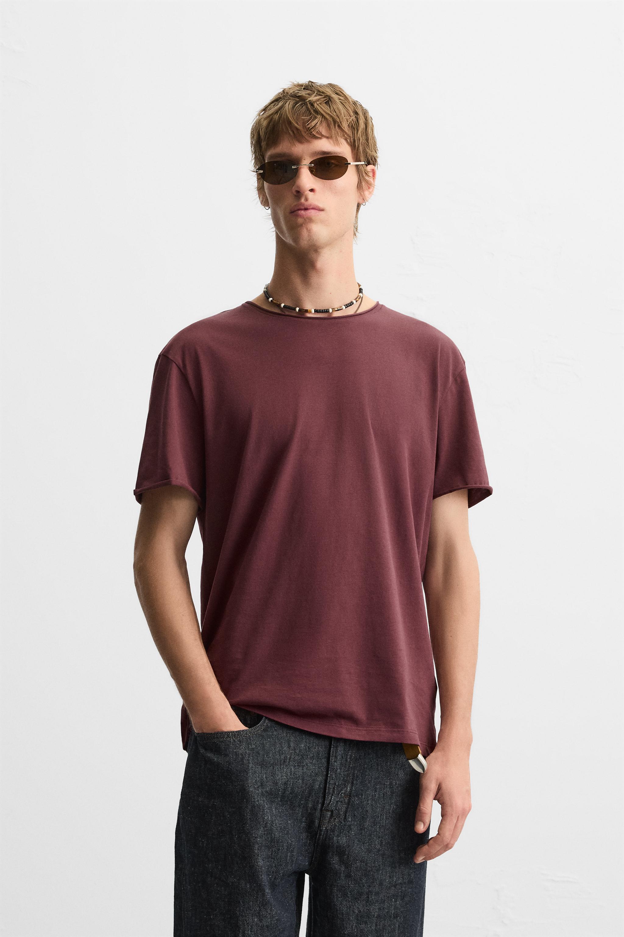BASIC T-SHIRT WITH IRREGULAR HEM
