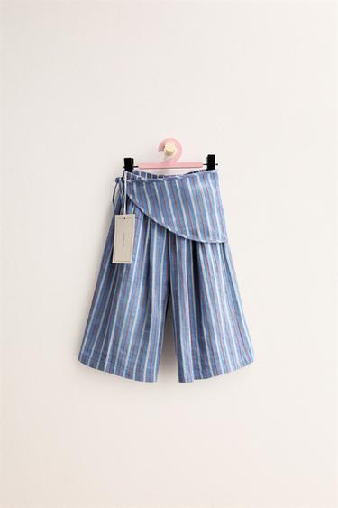 ZARA TIMELESS - STRIPED PAREO TROUSERS - Blue by Zara