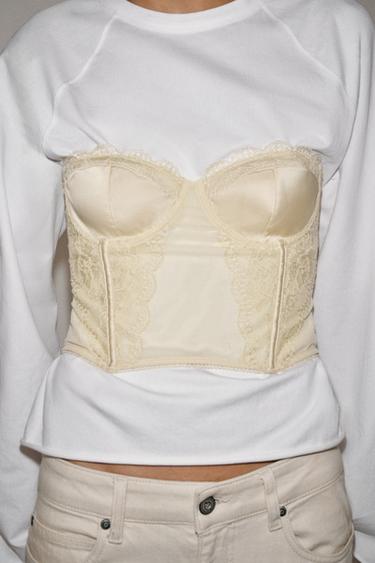 LACE CORSET - Vanilla by Zara