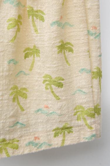 PALM TREE BERMUDA SHORTS - GREENISH by Zara - Image 3