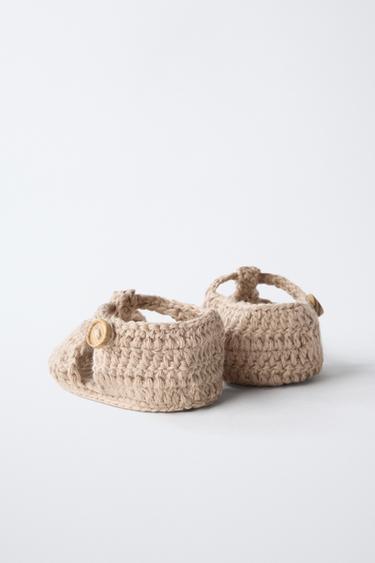 CHAUSSONS EN MAILLE - Marron sable de Zara - Image 3