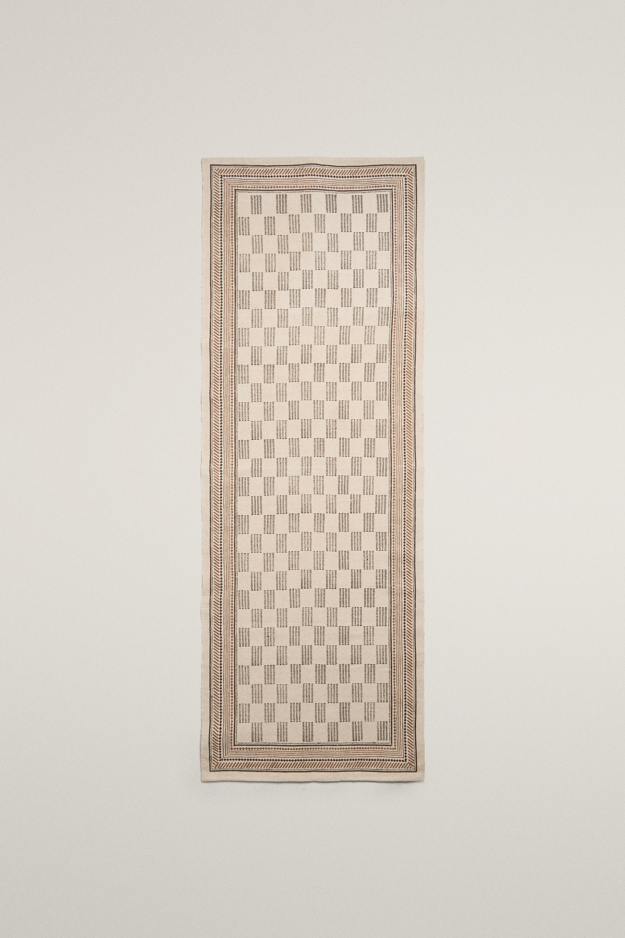 COTTON BLOCK PRINT RUG