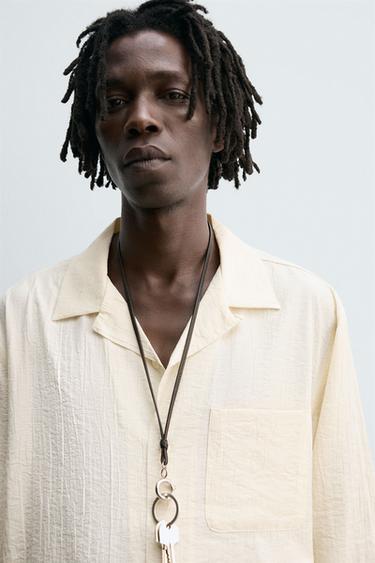 CREASED-EFFECT FLOWING SHIRT - Ecru by Zara - Image 4