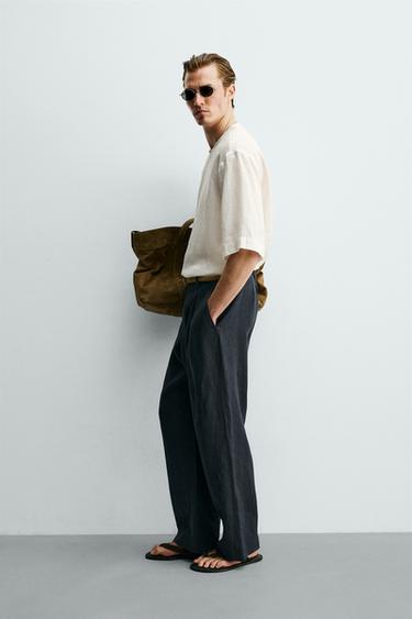 CHEMISE RELAXED FIT 100% LIN - Blanc cassé de Zara - Image 3