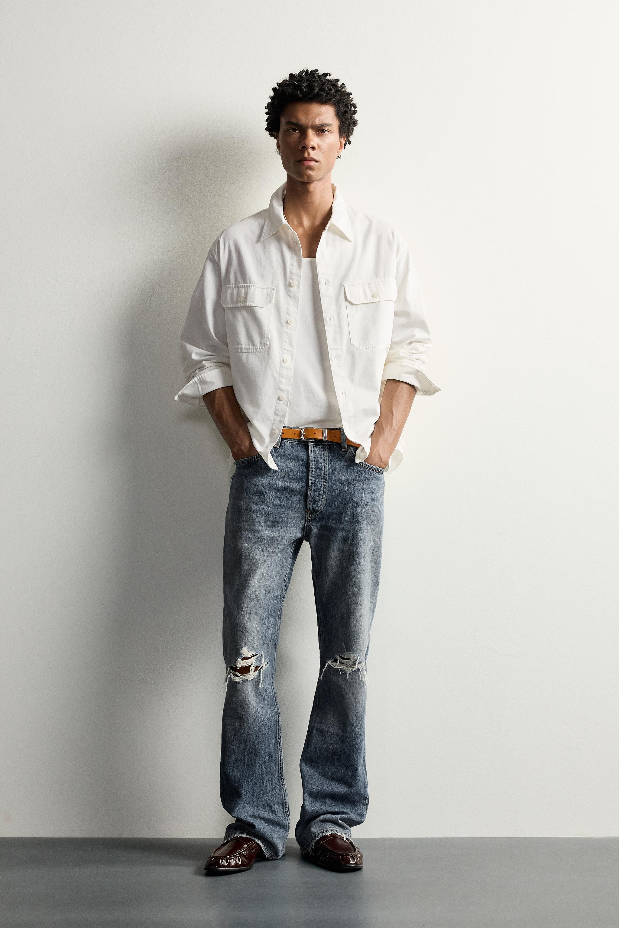 JEANS FLARE FIT DÉCHIRURES
