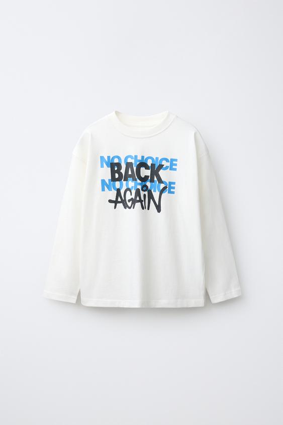 PLAYERA ESTAMPADO TEXTO - Blanco roto de Zara - Imagen 0
