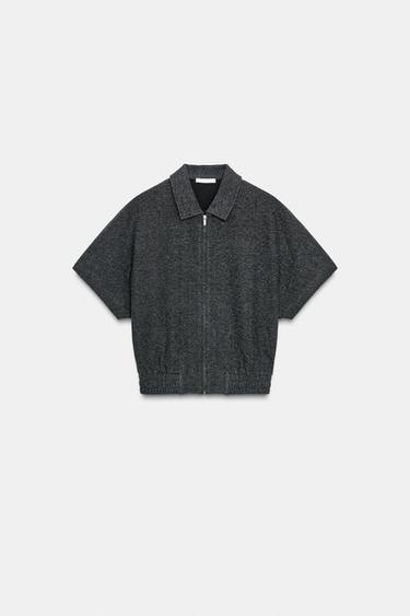 Zara SOFT SHORT SLEEVE VEST - Gray