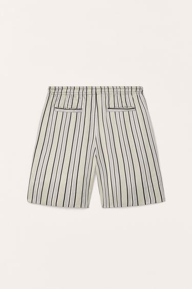 STRIPED RELAXED FIT BERMUDA SHORTS LIMITED EDITION - Beige by Zara - Image 5