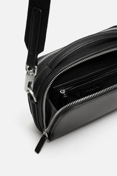 TEXTURED CROSSBODY BAG - Black by Zara - Image 4