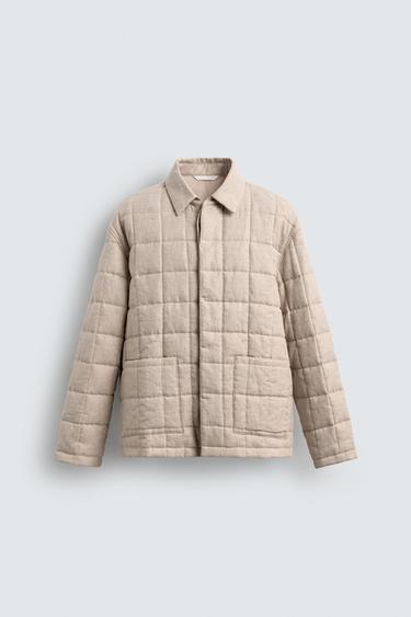 LINEN - COTTON JACKET - Light beige by Zara