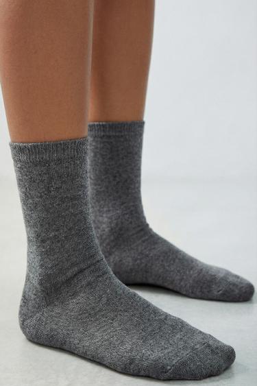 LOT DE QUATRE PAIRES DE CHAUSSETTES MI-Hautes - Gris de Zara