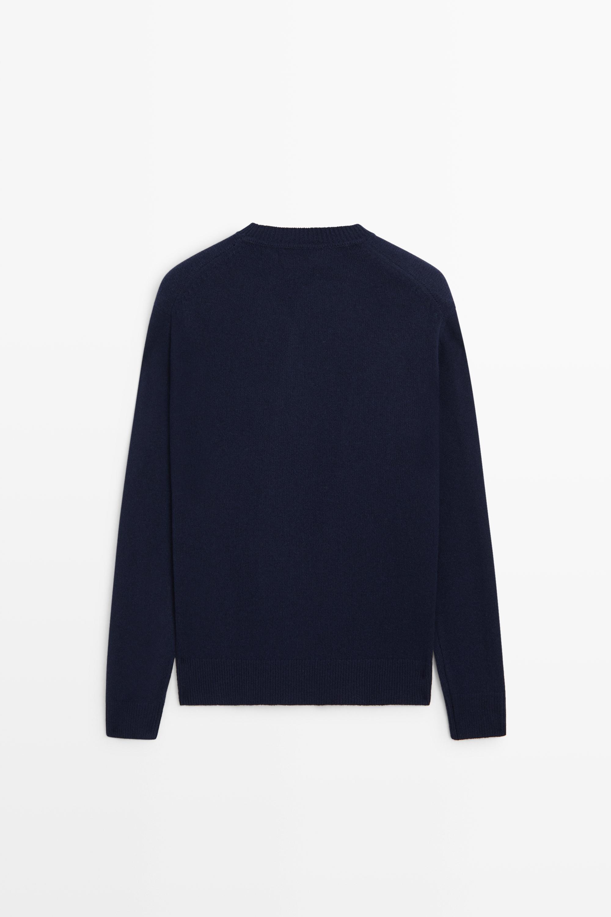 Pull en maille 100 % laine à col rond