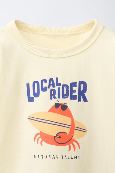 T-SHIRT IMPRIMÉ ANIMAL - Jaune clair de Zara - Image 2