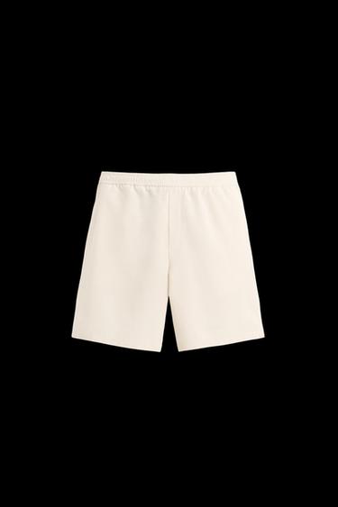 TEXTURED REGULAR FIT BERMUDA SHORTS - Ecru by Zara - Image 0